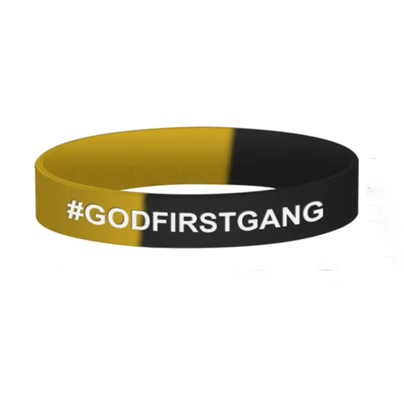GFG Black and Gold Wristband - God First Gang