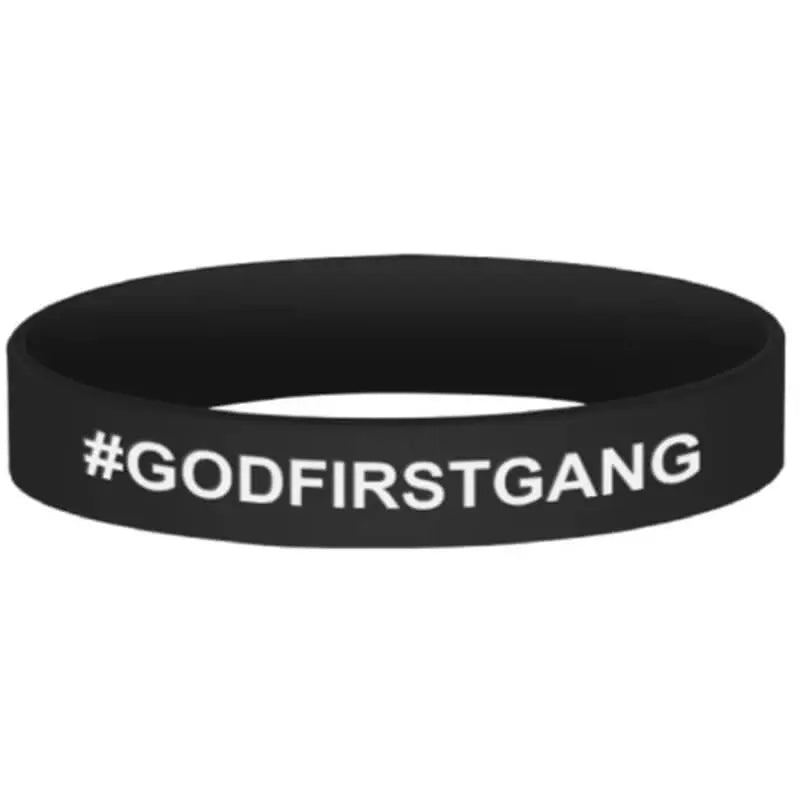 GFG Classic Black and White Wristband - God First Gang